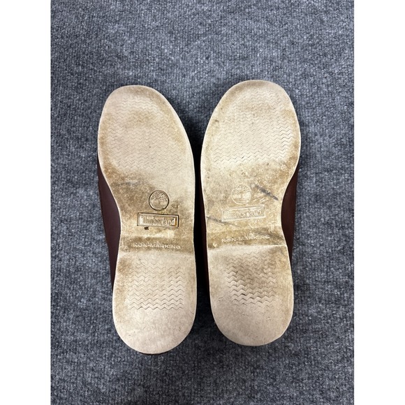Timberland Boat Shoes Mens 9.5 Brown Leather Nautical Preppy Soft Summer - Picture 6 of 8